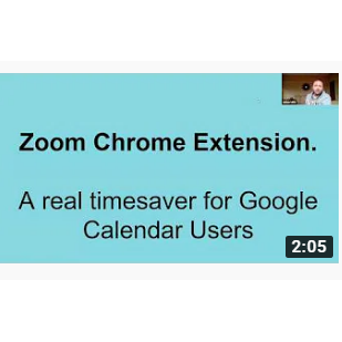 Zoom Chrome Extension a real time saver for Google Calendar users