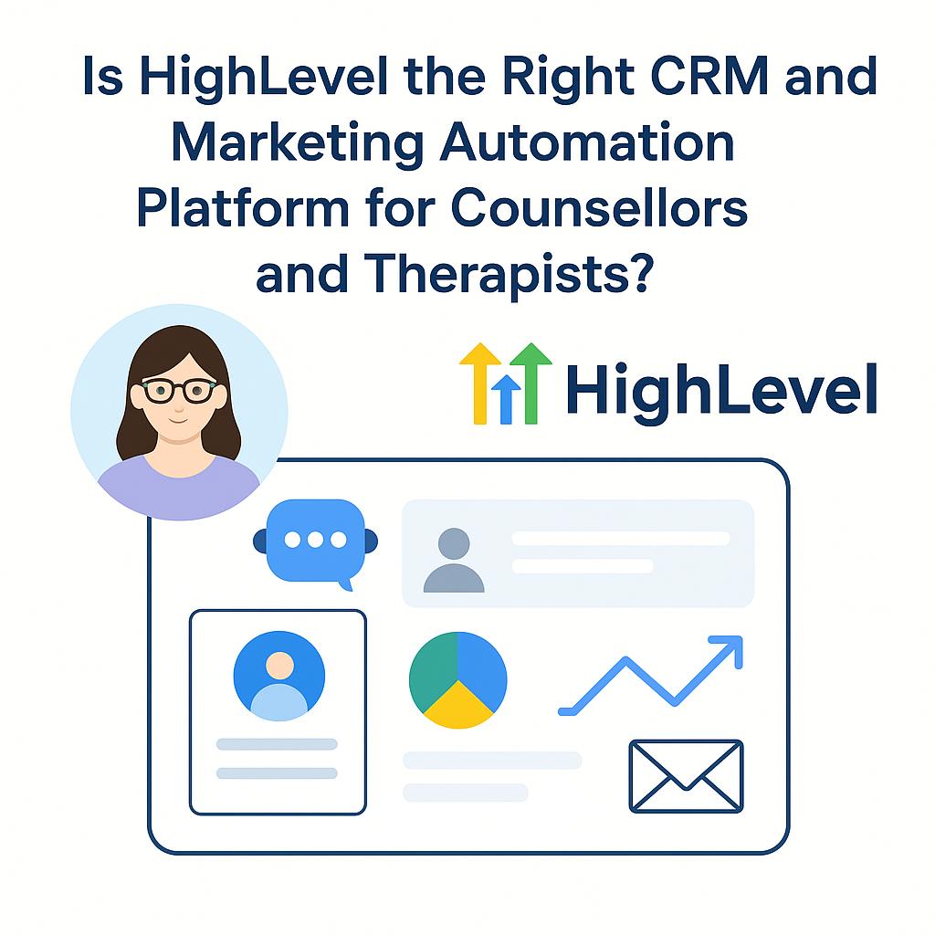 CRM and marketing automation for counsellors and therapists using HighLevel