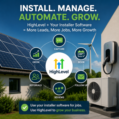 How Solar, Heat Pump and Renewable Energy Installers Can Automate Their Marketing Without Replacing Their Existing Software HighLevel