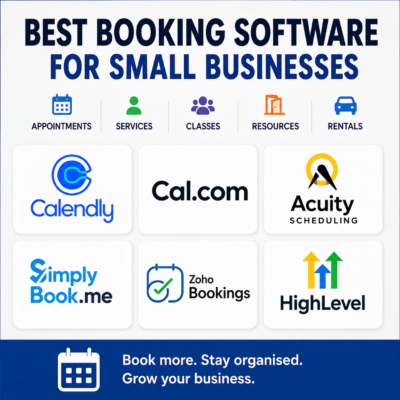 Best Booking Software for Small Businesses 2026 Calendly, Cal.com, Acuity, SimplyBook.me, Zoho Bookings or HighLevel