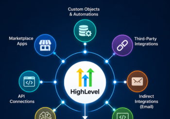highlevel business operations platform custom objects integrations marketplace ai